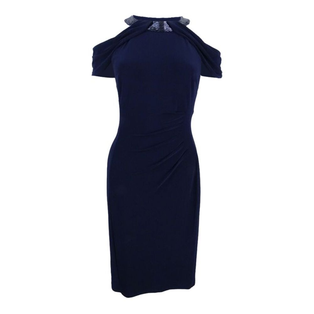 Lauren by Ralph Lauren Women's Jersey Off-Shoulder Dress - Lighthouse Navy